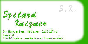 szilard knizner business card